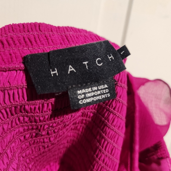 HATCH Celeste Fuschia Pink Sleeveless Smocked Dress Size S/M - Picture 9 of 14